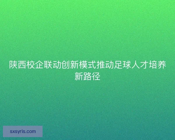陕西校企联动创新模式推动足球人才培养新路径